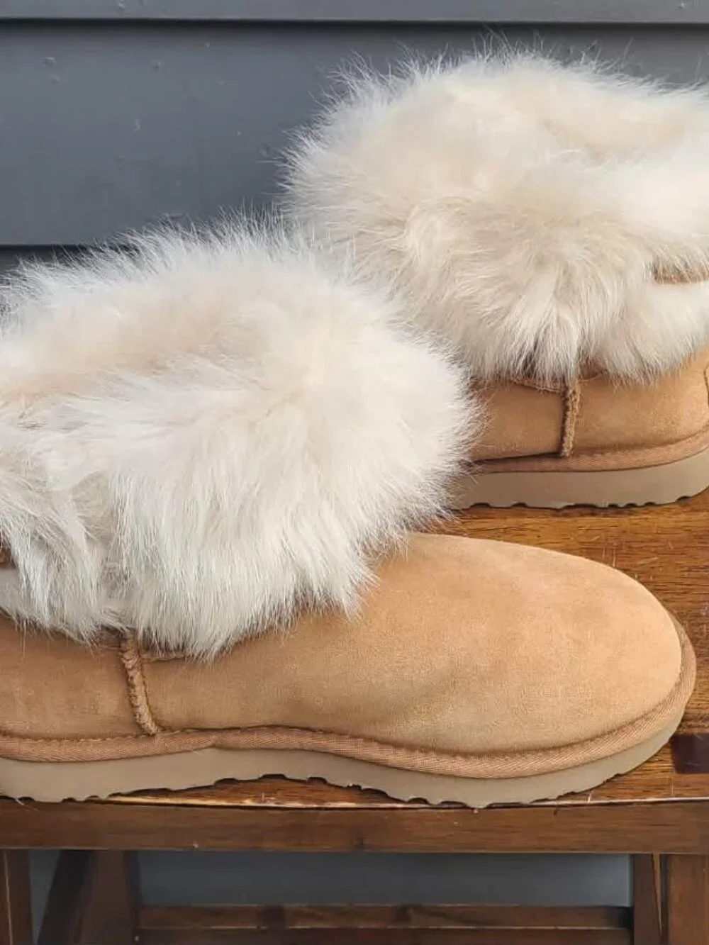 UGG Valentina Chestnut Suede Shearling Boots size 9